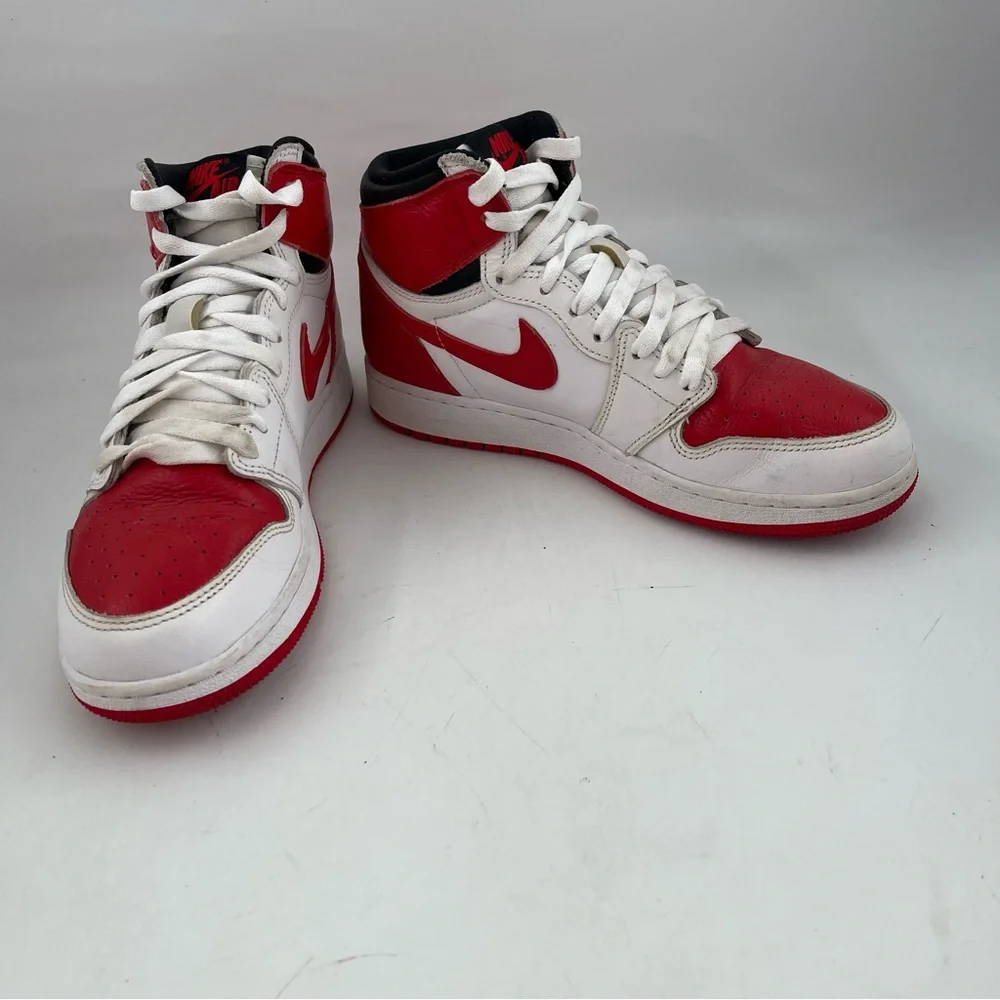 👞 Nike Air Jordan 1 Retro High OG Heritage-SZ 6.5-Red White 575441-161 Sneakers